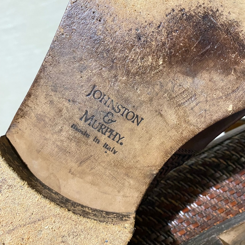 Johnston & Murphy Woven Leather Tassel Loafers - Picture 7 of 8